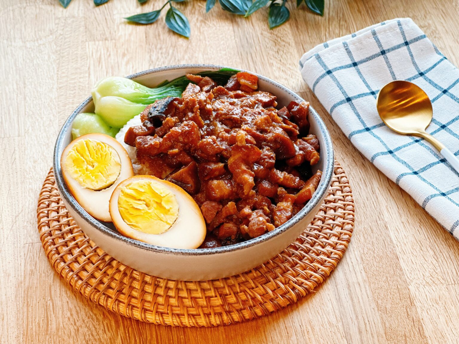 Lu Rou Chicken Lu Rou Fan (Taiwanese Braised Pork Over Rice) - The Crystal Cookbook