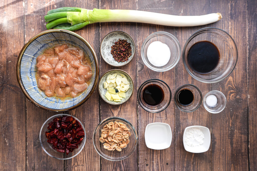 Authentic Kung Pao Chicken ingredients
