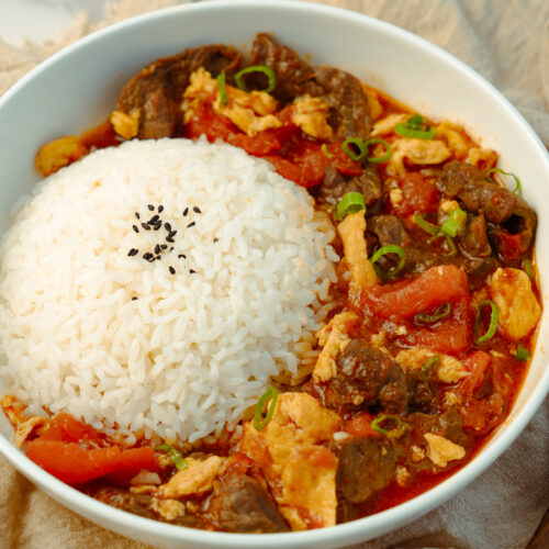 Tomato Egg Stir-fry with Beef