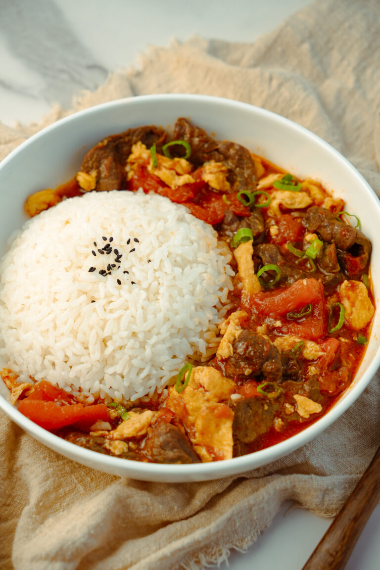 Tomato Egg Stir-fry with Beef