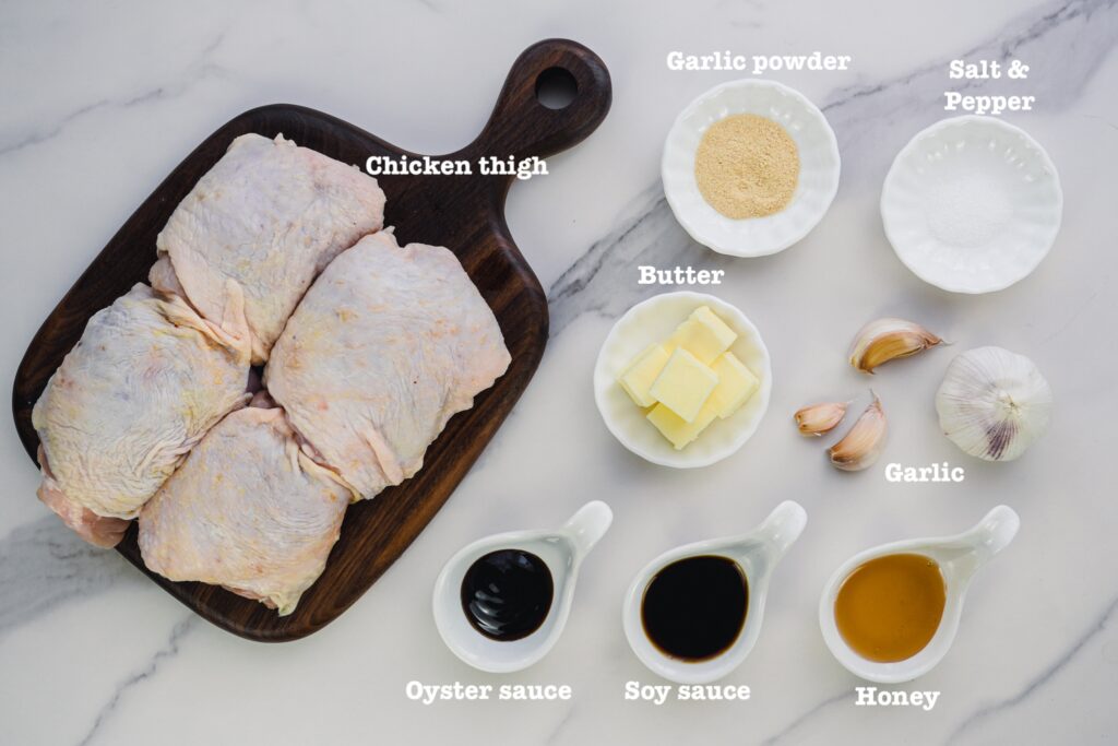 Honey Garlic Crispy Chicken ingredients