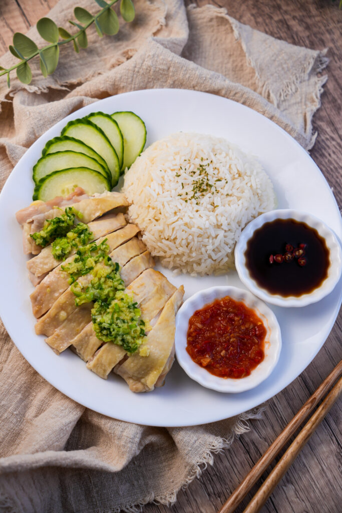 one pot Hainanese chicken rice