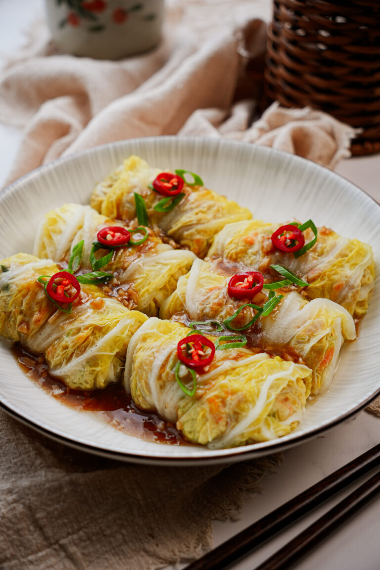 Napa Cabbage Rolls Shrimp and pork