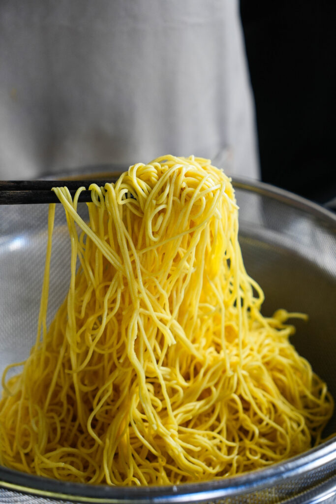 prepare fresh egg noodles