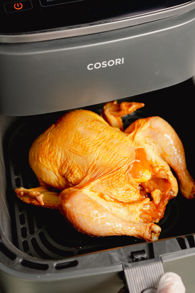 Dry chicken skin in the air fryer