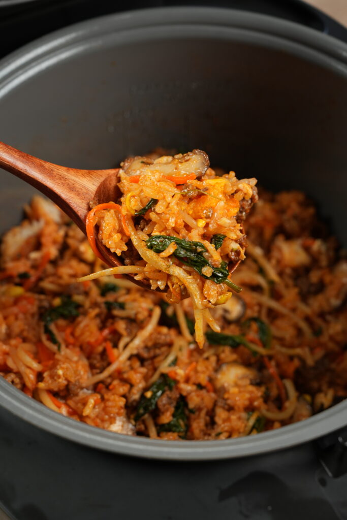 Easy rice cooker bibimbap korean
