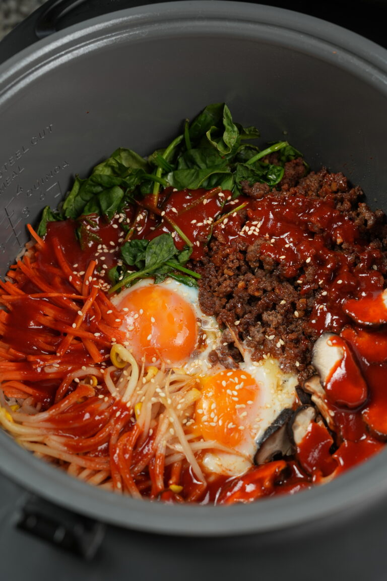 Easy rice cooker bibimbap korean