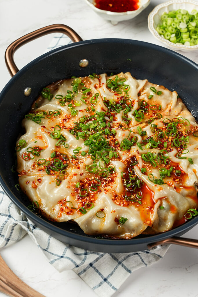 Stovetop One-Pot Dumpling Lasagna