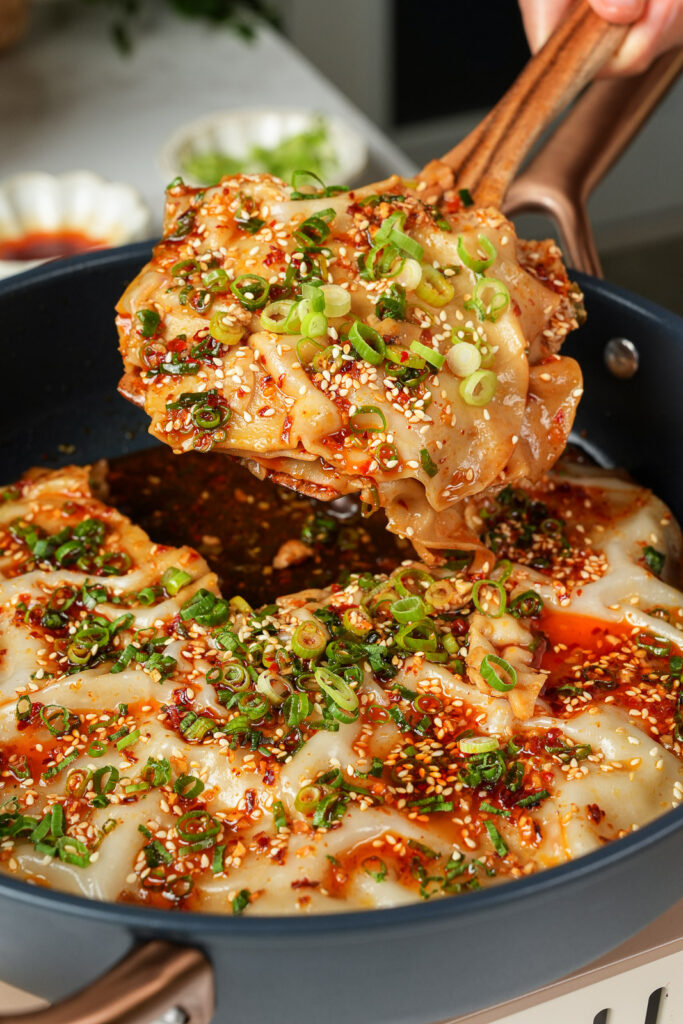 Stovetop One-Pot Dumpling Lasagna
